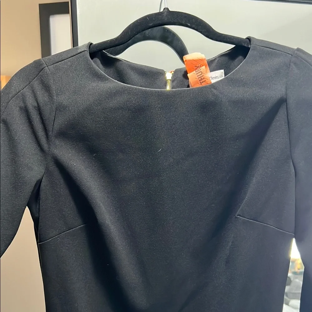 Calvin Klein Elegant Black Long-Sleeve Dress | Size 6-8 - Picture 3 of 11